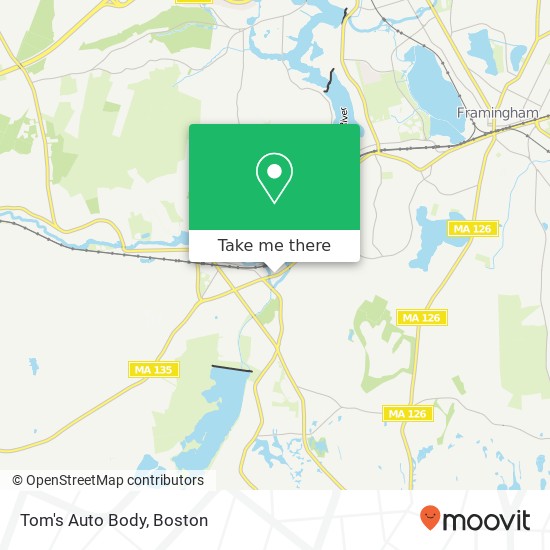 Mapa de Tom's Auto Body