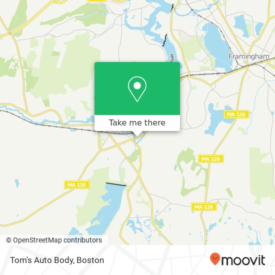 Tom's Auto Body map