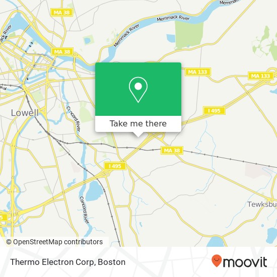 Thermo Electron Corp map