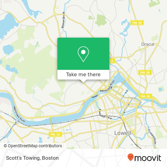 Scott's Towing map