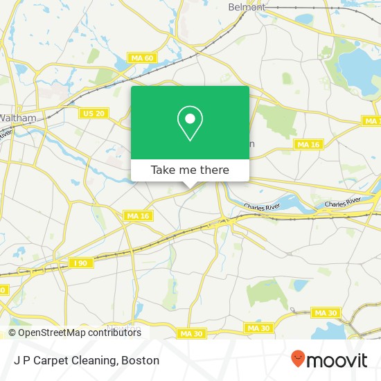 J P Carpet Cleaning map