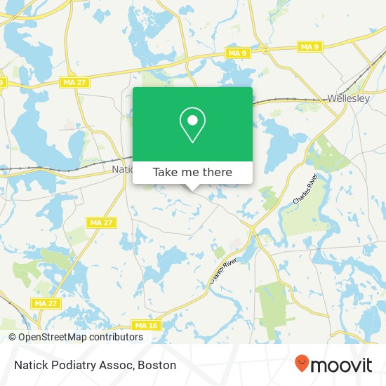 Natick Podiatry Assoc map