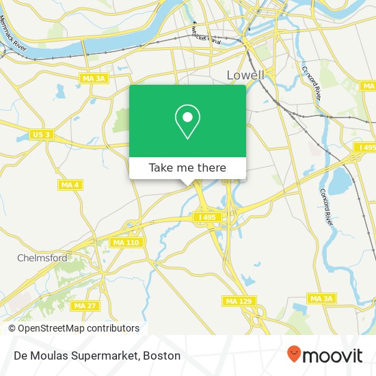 De Moulas Supermarket map