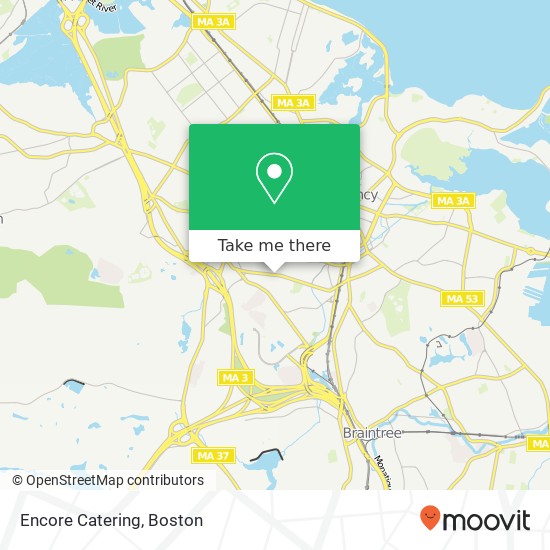 Encore Catering map