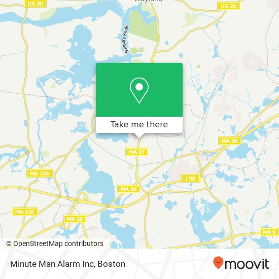 Mapa de Minute Man Alarm Inc