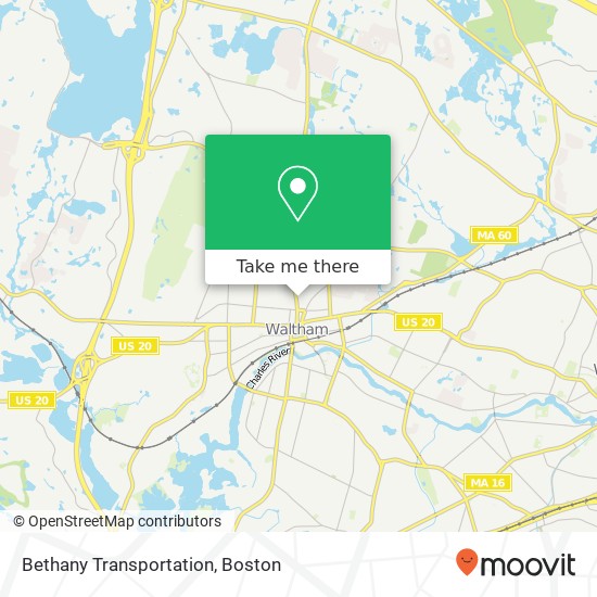 Mapa de Bethany Transportation