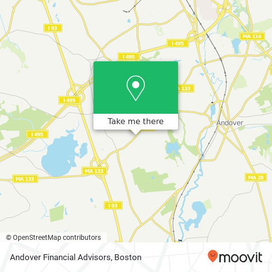 Andover Financial Advisors map