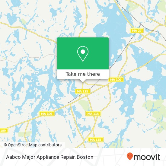 Aabco Major Appliance Repair map