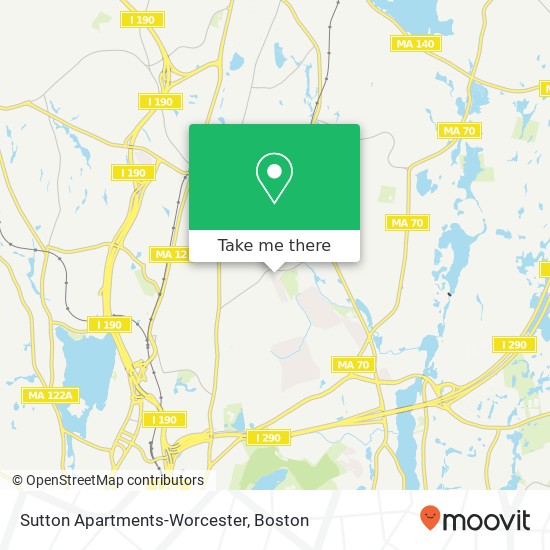 Sutton Apartments-Worcester map