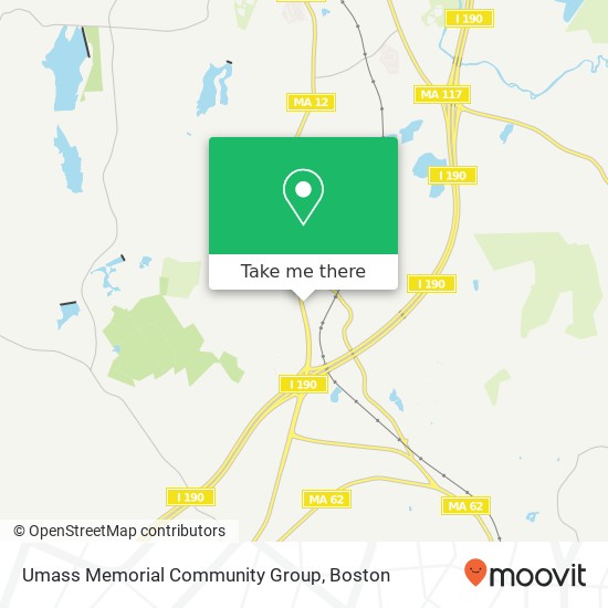 Mapa de Umass Memorial Community Group