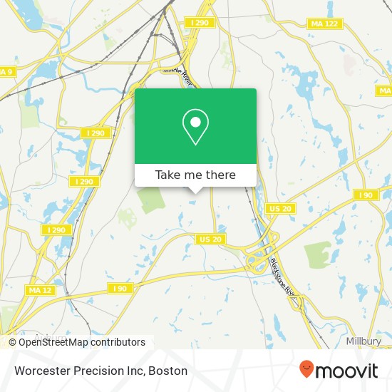 Worcester Precision Inc map