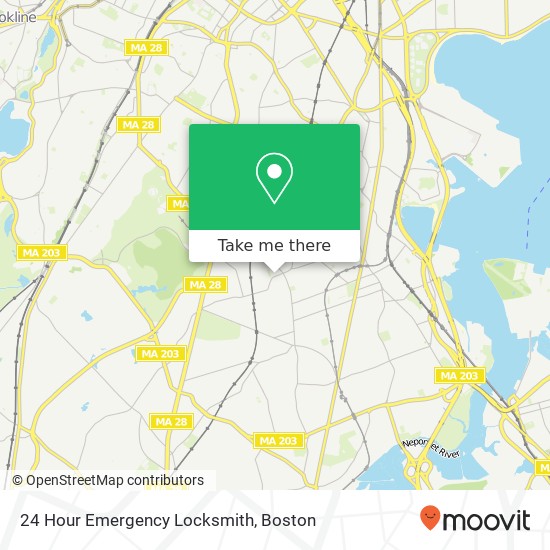 24 Hour Emergency Locksmith map