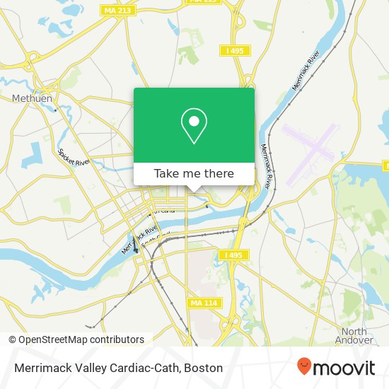 Mapa de Merrimack Valley Cardiac-Cath