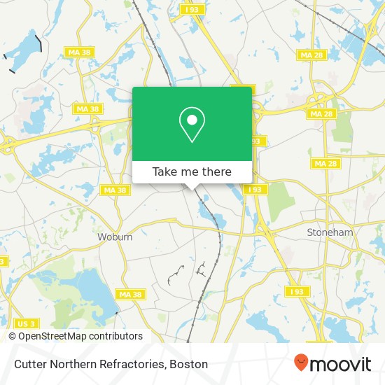 Mapa de Cutter Northern Refractories