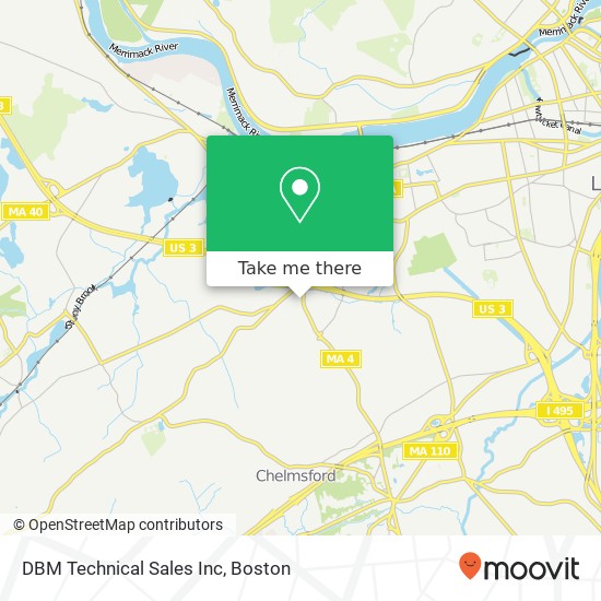 DBM Technical Sales Inc map