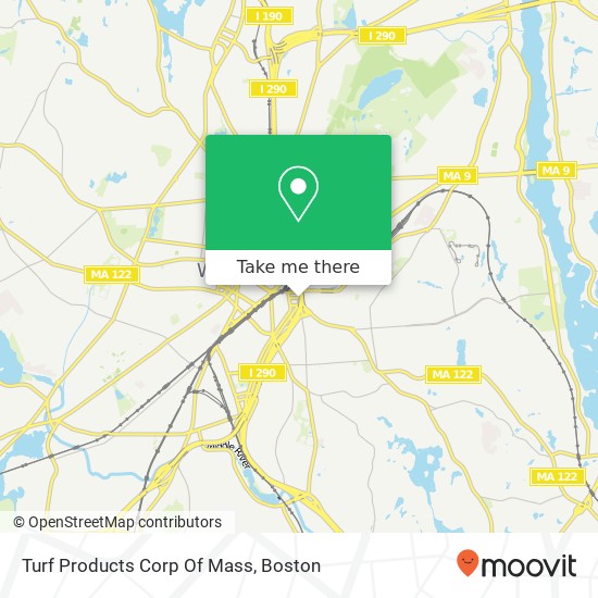 Turf Products Corp Of Mass map