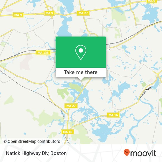 Mapa de Natick Highway Div