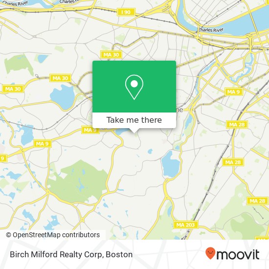 Mapa de Birch Milford Realty Corp