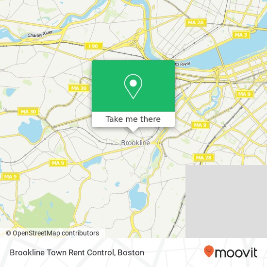 Mapa de Brookline Town Rent Control