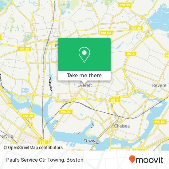 Paul's Service Ctr Towing map