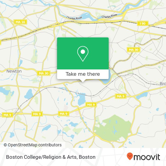 Mapa de Boston College/Religion & Arts