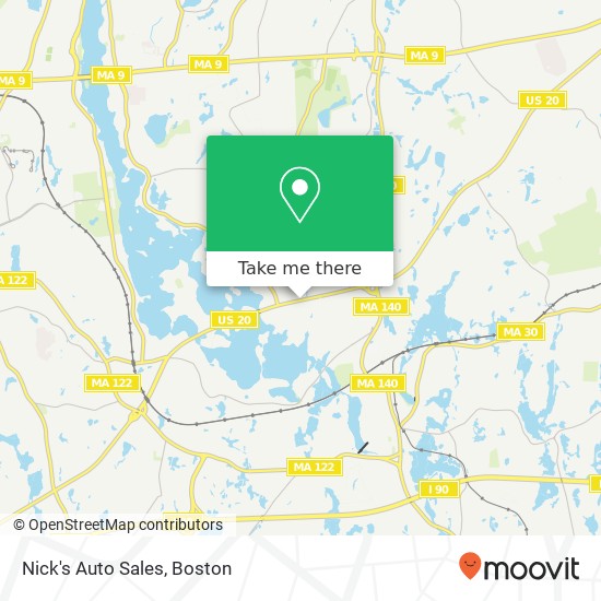 Nick's Auto Sales map