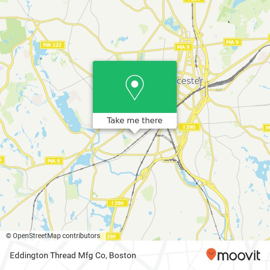 Mapa de Eddington Thread Mfg Co