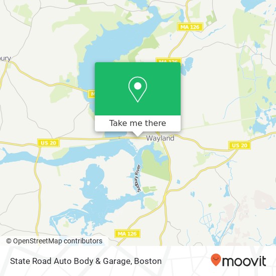 State Road Auto Body & Garage map