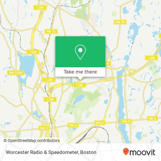 Worcester Radio & Speedometer map