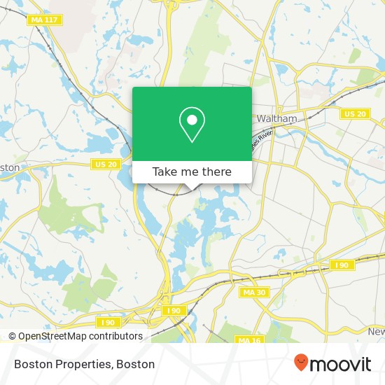 Mapa de Boston Properties