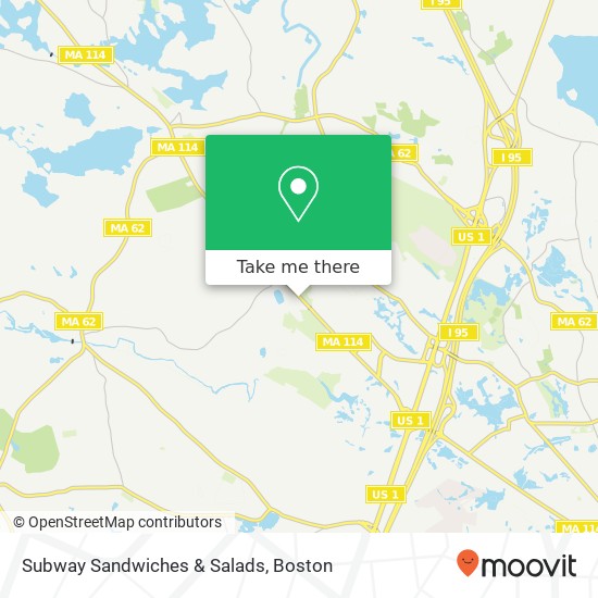 Mapa de Subway Sandwiches & Salads