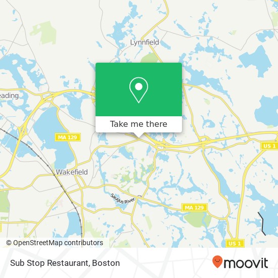 Mapa de Sub Stop Restaurant