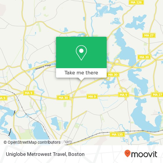 Uniglobe Metrowest Travel map