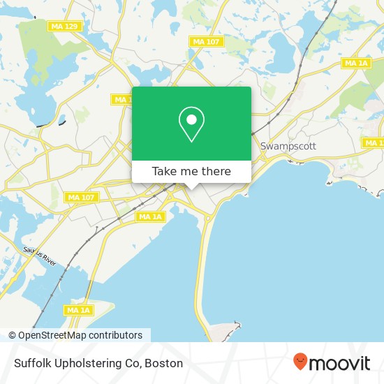 Mapa de Suffolk Upholstering Co