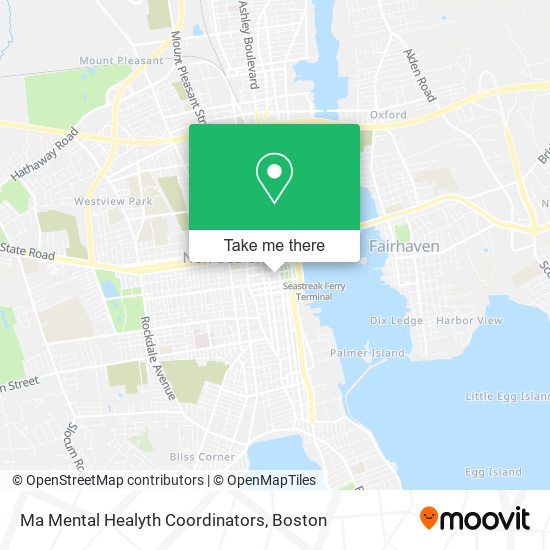 Ma Mental Healyth Coordinators map