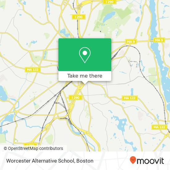 Worcester Alternative School map