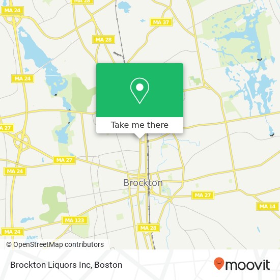 Brockton Liquors Inc map