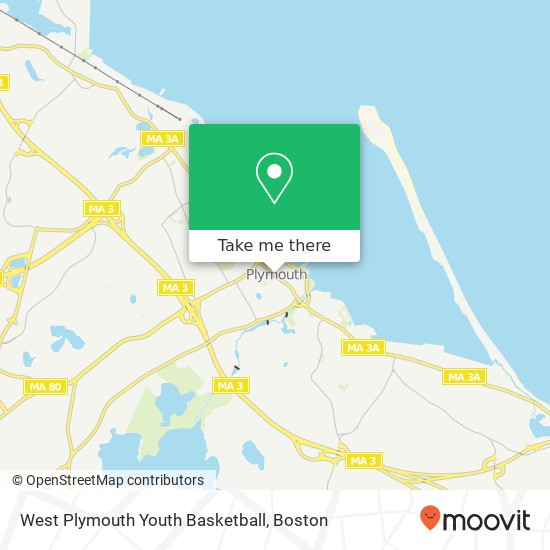 Mapa de West Plymouth Youth Basketball