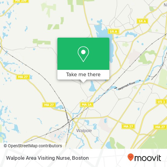 Mapa de Walpole Area Visiting Nurse