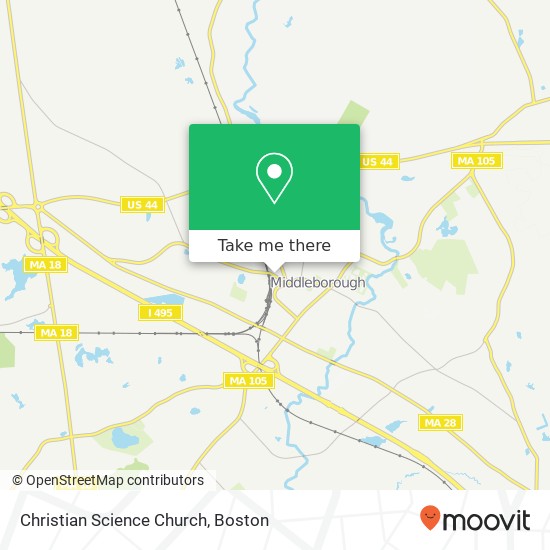 Christian Science Church map