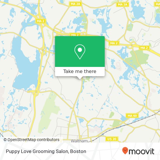 Mapa de Puppy Love Grooming Salon