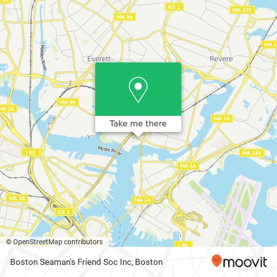 Mapa de Boston Seaman's Friend Soc Inc