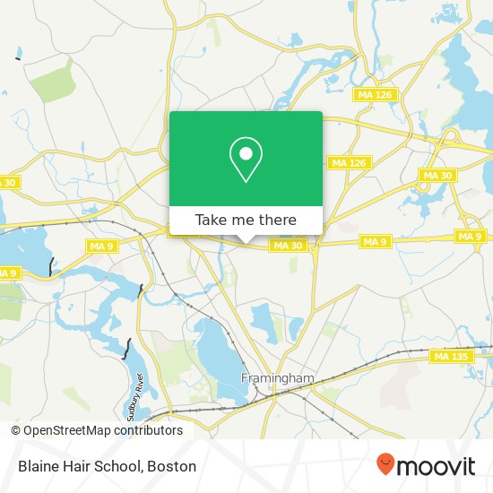 Blaine Hair School map