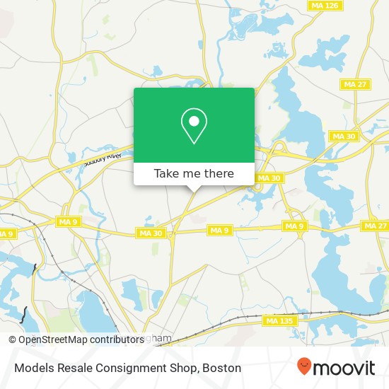 Mapa de Models Resale Consignment Shop