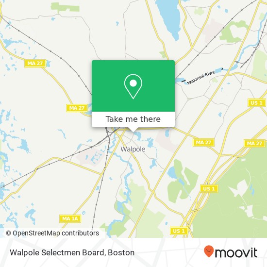 Walpole Selectmen Board map