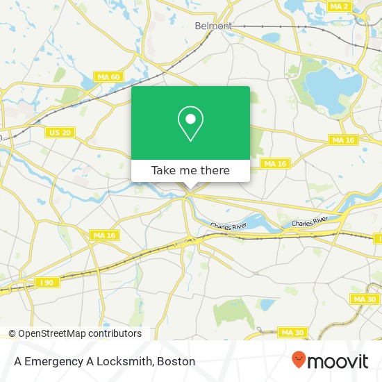 A Emergency A Locksmith map