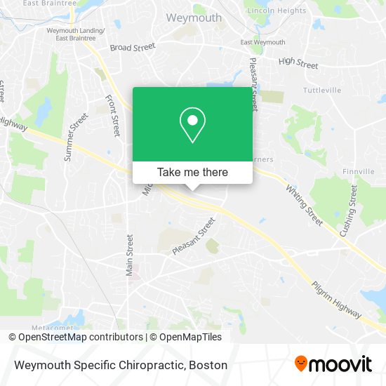 Weymouth Specific Chiropractic map