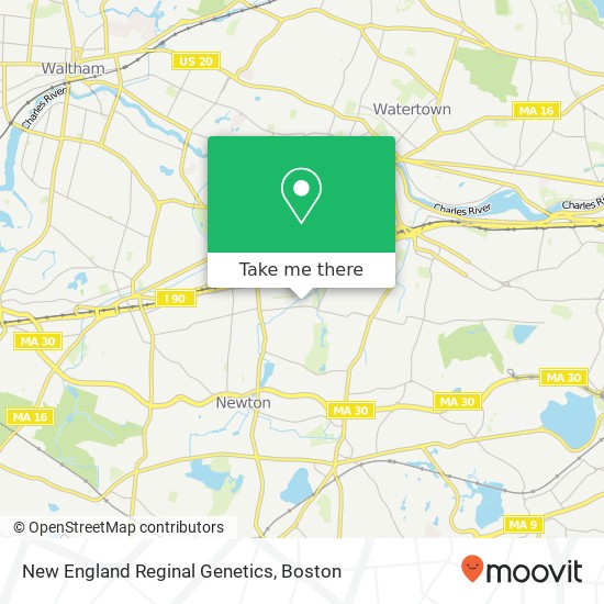 Mapa de New England Reginal Genetics