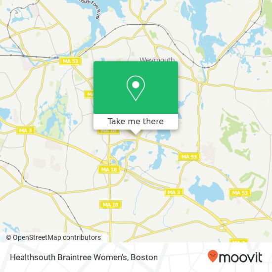 Mapa de Healthsouth Braintree Women's