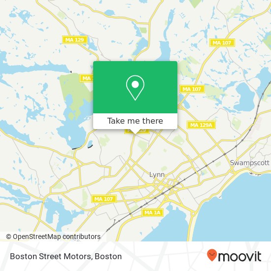 Boston Street Motors map